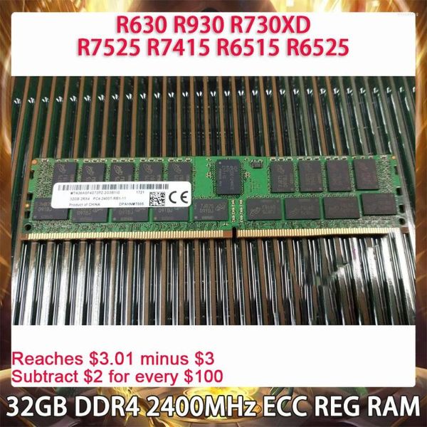 2400MHz ECC REG RAM Per R630 R930 R730XD R7525 R7415 R6515 R6525 La memoria del server funziona perfettamente Nave veloce