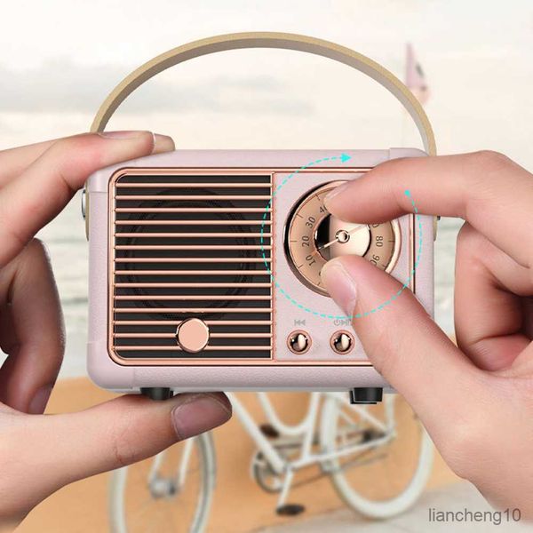 Altoparlanti portatili Retro Bluetooth Lettore di musica classica Mini altoparlanti Lettore musicale da viaggio Surround Suono ad alta fedeltà R230801