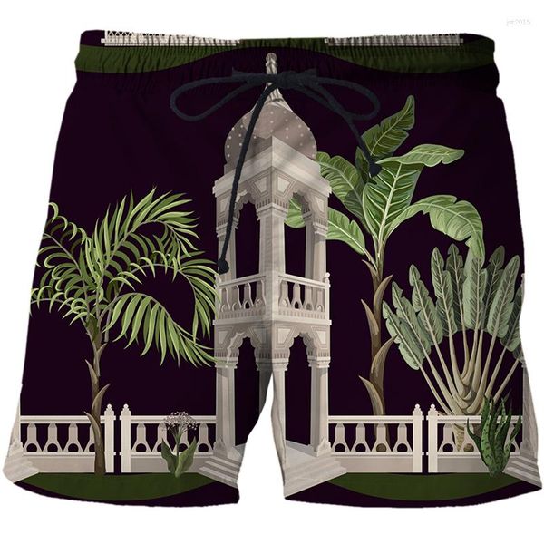 Pantaloncini da uomo 2023 Pantaloni sportivi da spiaggia Stampati in 3D Stile foresta Amanti maschili e femminili Hip Hop Funny Street Casual Pan