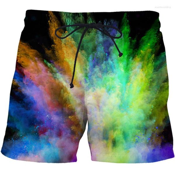 Herren-Shorts 2023 Speckled Krawattenfärbemuster Sommer 3D gedruckter Strand Freizeitsport extra großer Erwachsener xxs-4xl