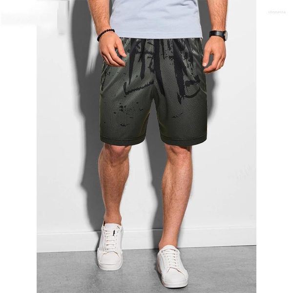 Shorts Masculino Casual Luxuoso Fashion Nickel Pants 2023 Summer Splash-ink Impresso Secagem Rápida Confortável Esportes