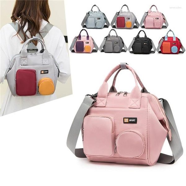 Borse da sera Multi-funzione Moda Mamma Borsa maternità Pannolino Pannolino Zaino da viaggio Allattamento per la cura del bambino Donna