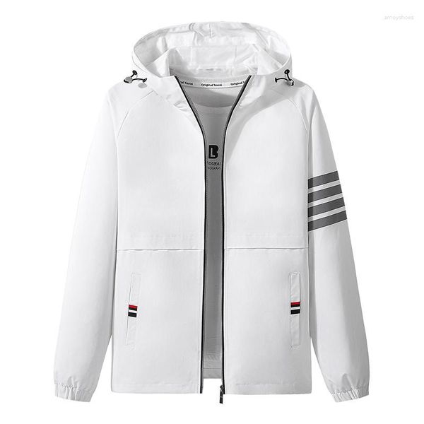 Männer Jacken Herbst 2023 Winter Mit Kapuze Casual Sport Solide Mode Atmungsaktive Baseball Kragen Jacke Männlich Drop Schiff