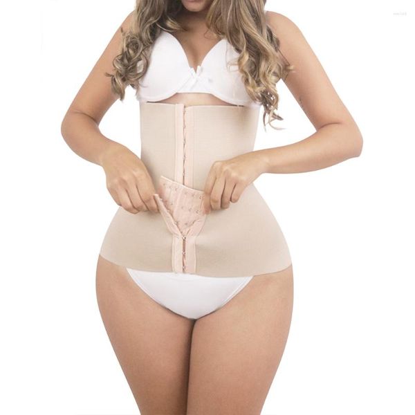 Intimo elasticizzato e modellante da donna Fajas Colombianas Corsetto da allenatore a doppia compressione con pancia piatta che corregge la postura modellando la cintura Shapewear del corpo