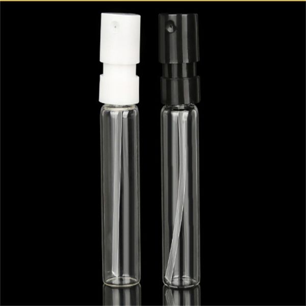 2ml de vidro transparente mini perfume atomizador fino frasco de spray de névoa pequena Frascos de amostra de perfume DHL Frete grátis JL1740