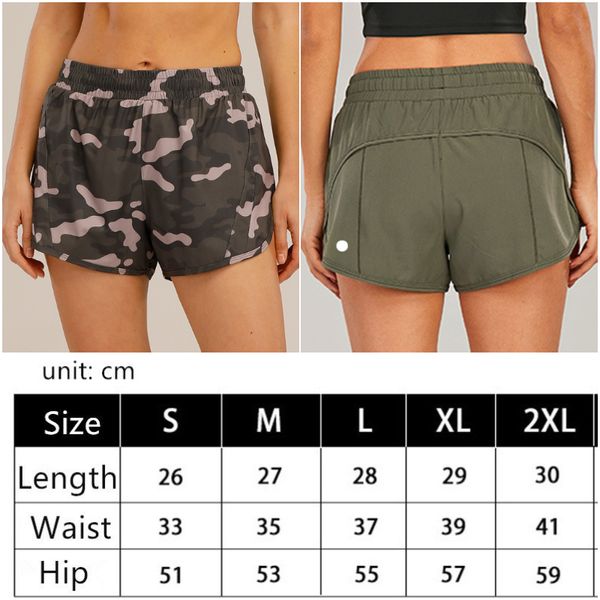 LU-0160 Roupas femininas de ioga, shorts de cintura alta, calças curtas para exercícios, roupas de fitness, meninas, corrida, calças elásticas para adultos, roupas esportivas, forradas, cordão, respirável