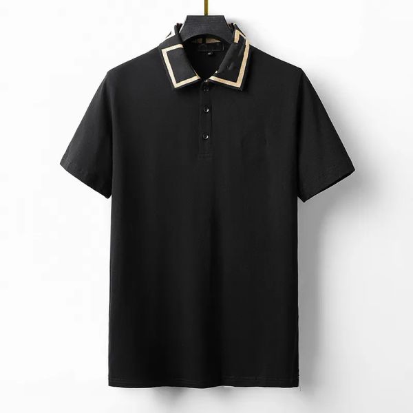 Camisa masculina de grife polos marca cavalo pequeno luxo bordado roupas masculinas tecido carta polo camiseta gola camiseta casual camiseta tops tamanho asiático M-3XL 75522