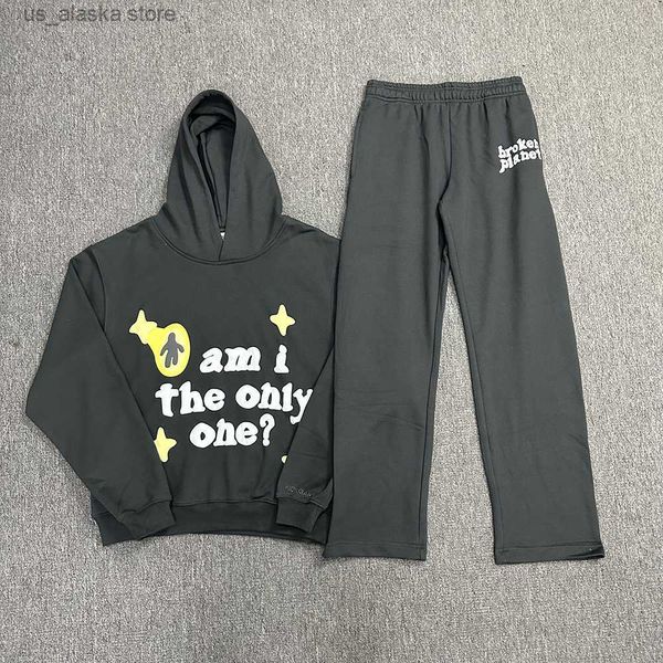 Erkek Hoodies Sweatshirt Kırık Gezegen Nakış Ropa Hombre Sudaderas Külot Hoodies Erkekler ve Erkekler İçin Stranger Şeyler Bol Y2K Kapüşonlu Sweatshirt T230731