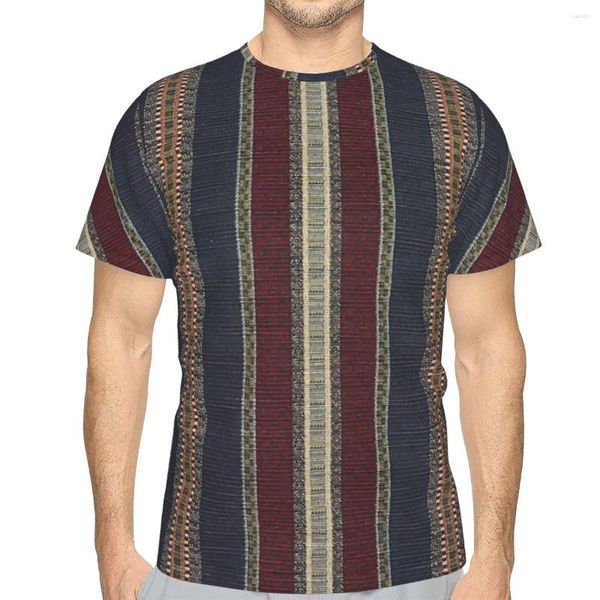 Erkekler Tişörtleri Donanma Stripe Burgundy ve Koyu Mavi Ülke Benzersiz Polyester Tshirt Konforlu Hip Hop İnce Gömlek Kısa Kollu