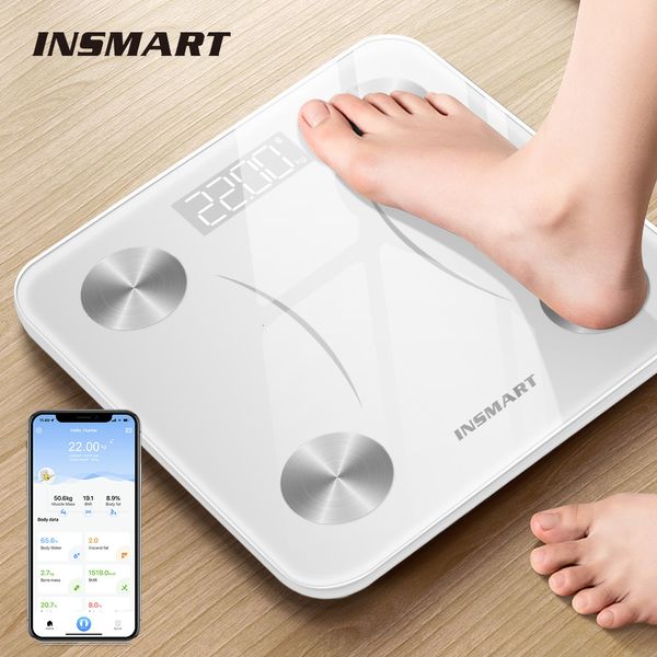 Outros itens de saúde e beleza INSMART Balança de gordura corporal Digital Smart Scales Compatível com Bluetooth Wireless Banheiro Peso Visor LCD Analisador de composição 230801