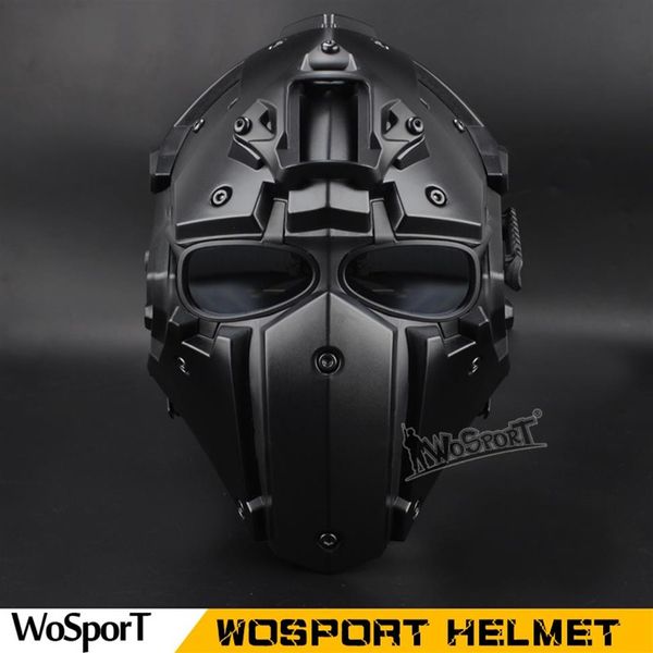 Wosport Tactical Obsidian Green Gobl Terminator шлем Masksunglas Goggle для охоты