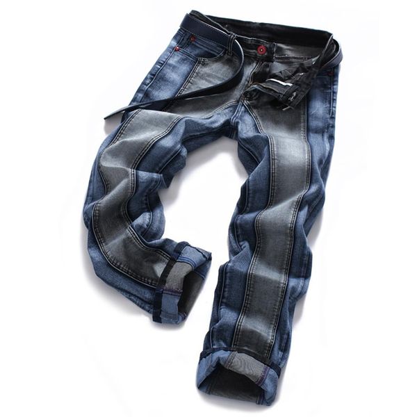 2018 Fashion Herren Rock Revival Straight Jeans Zweifarbig Zusammenfügen Herrenjeans2292