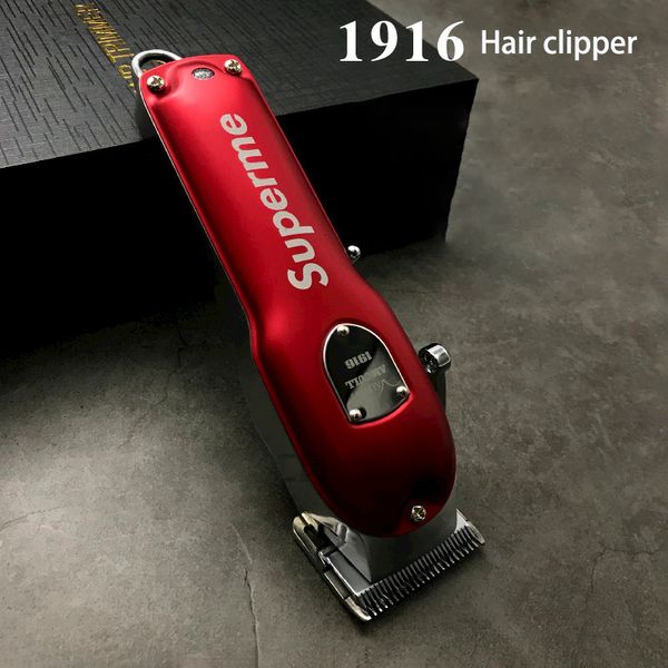 Aparador de cabelo profissional vermelho gama completa de cabeça de óleo retrô esculpido gradiente elétrico máquina de cortar cabelo salão de cabeleireiro ferramentas de corte de cabelo 230731