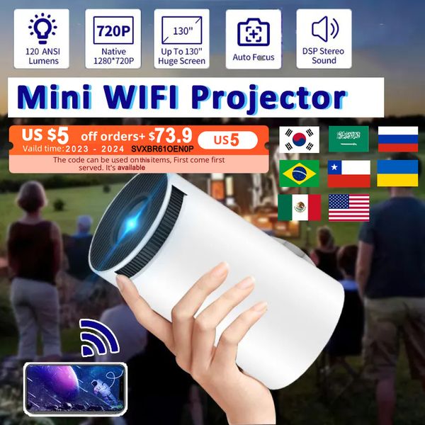 Outros Eletrônicos 720P 4K WIFI Projetor MINI Portable TV Home Theater Cinema Suporte Android 1080P Para XIAOMI Mobile Phone 230731