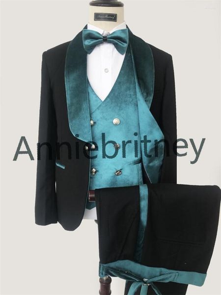 Ternos masculinos (jaqueta calça colete) design de moda de festa de ano de inverno caju jacquard masculino 3 peças casamento luxo smoking terno masculino formal