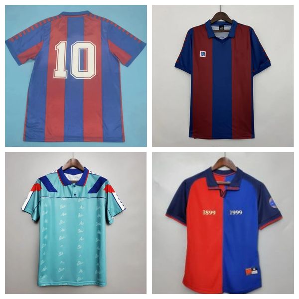 Camisas de futebol Barcelona Retro 1999 19801982 1984 1991 1992 1995 1996 1997 1998 2000 2002 Maradona KOEMAN RIVALDO LINEKER camisa de futebol 80 82 84 91 92 Jersey Sport Set