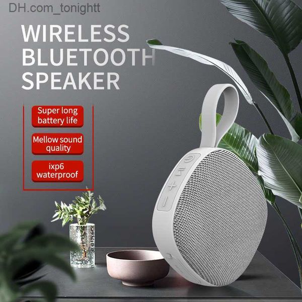 Alto-falantes portáteis Mini alto-falante de tecido Bluetooth Base de absorção de som magnética Caixa de som ao ar livre IPX6 Subwoofer à prova d'água Suporte para cartão TF Chamada Z230801