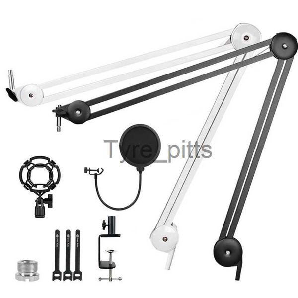 MP3 / 4 Docks Cunas Micrófono Boom Arm Stand Heavy Duty Escritorio ajustable Suspensión Tijera Spring Soporte de micrófono incorporado para Blue Yeti Gaming Bracket x0731