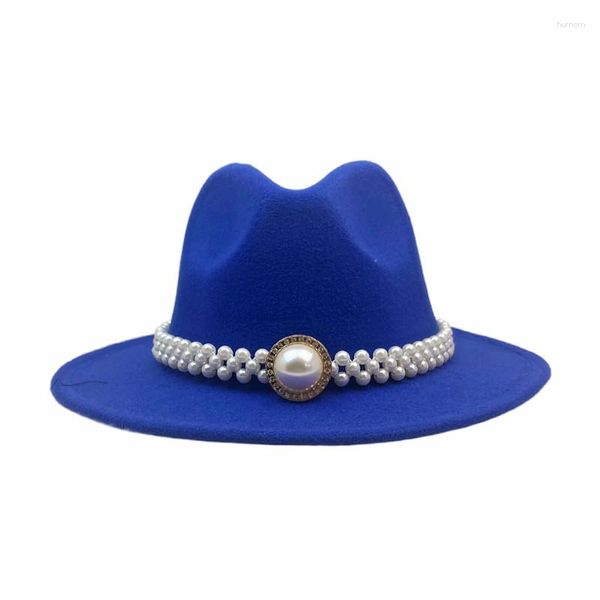 Boinas Chapéu Fedora Masculino Feminino Feltro de Lã Aba Larga Disquete Retro Corrente Panamá Atacado