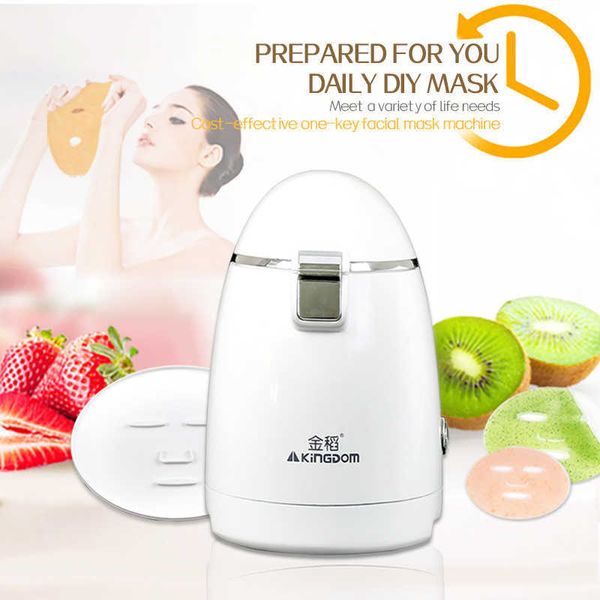 Steamer facciale 2in1 Maschera per il viso Trattamento della macchina Fai da te Frutta automatica Collagene vegetale naturale Uso domestico Salone di bellezza Cura della spa 230801