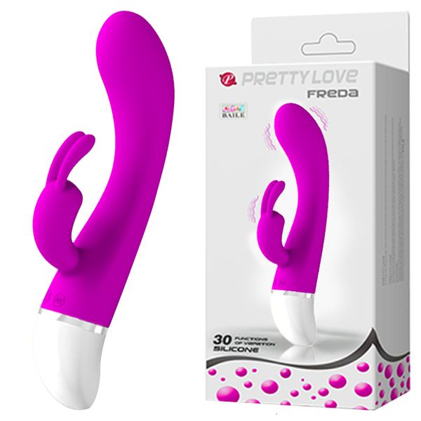 Vibradores Pretty Love 30 Speed G Spot Dildo Rabbit Vibrator for Women Silicone Female Vagina Clitoris Massager Sex Toys Sex Products 230801