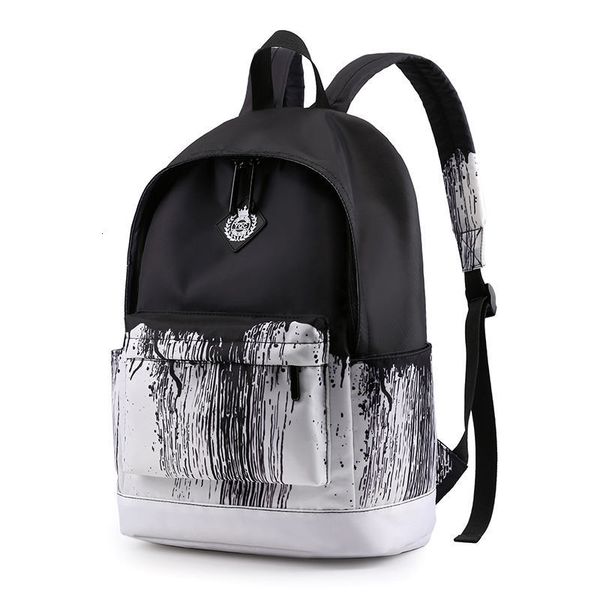 Школьные сумки черно -белая школа Satchel Unisex Casual Daypack Легкие женские сумки дизайнерские сумки для школьных школьных сумков для подростков для девочек -мальчиков 230801