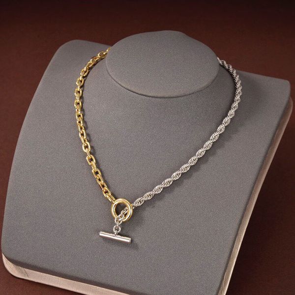 Модель -дизайнерский подвесной ожерелье Женщины Мужские ожерелья цепь кольцо кольцо золото ювелирные изделия B Классическое жемчужное ожерель