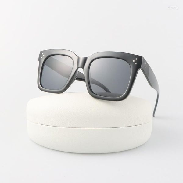 Sonnenbrille Quadratische Frau Übergroße Marke Designer Vintage Sonnenbrille Weibliche Mode Im Freien Reise Reis Nagel