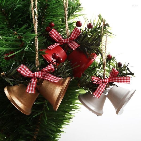 Forniture per feste 1 pz Campane in corno di metallo colorato Ferro Decorazione natalizia Ciondolo Accessori per gioielli Casa