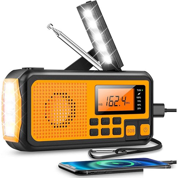 Radio 2023 Dab Fm Am Bluetooth Emergenza Solare Ricevitore Manovella Dinamo Outdoor Led Sos S 230331 Drop Delivery Elettronica Telecom Dhwb1