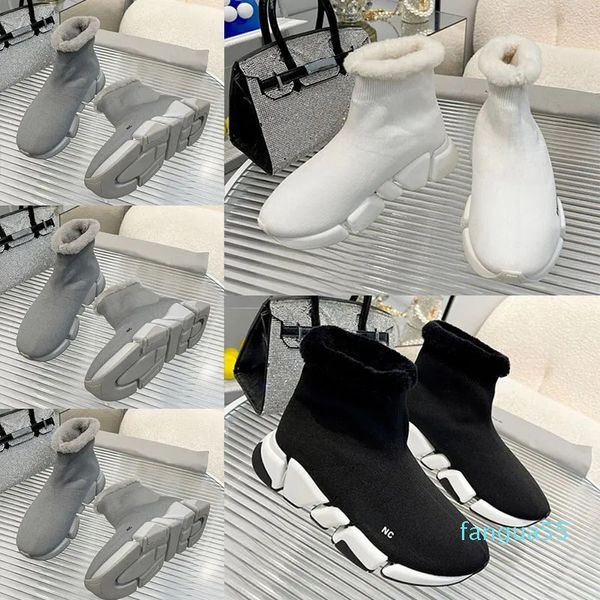 2023-Meias femininas de tricô de inverno Tênis Quente, macio e confortável Simplicidade clássicos sapatos masculinos esportivos designer preto clássico marca casal meias sapatos