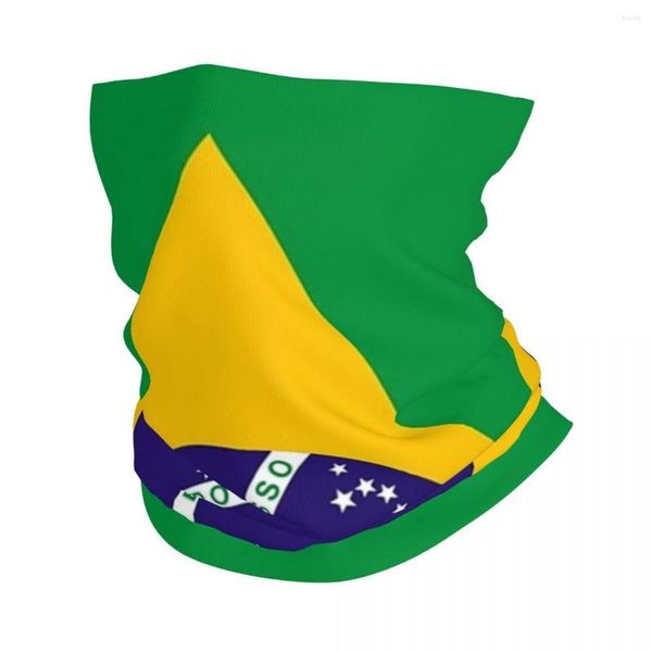 Cachecóis Bandeira Nacional do Brasil Bandana Pescoço Gaiter Envoltório Impresso Cachecol Quente Caminhadas Pesca Unissex Adulto À Prova de Vento