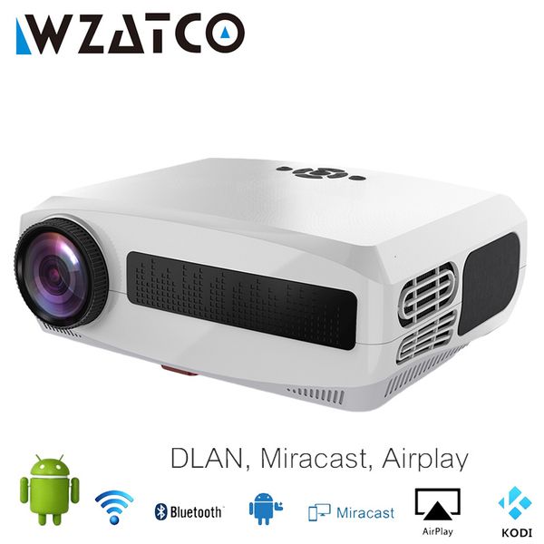 Другая электроника WZATCO C3 Светодиодный проектор Android 11 0 Wi -Fi Full HD 1080p 300INCH PROYECTOR BIG SCREECT