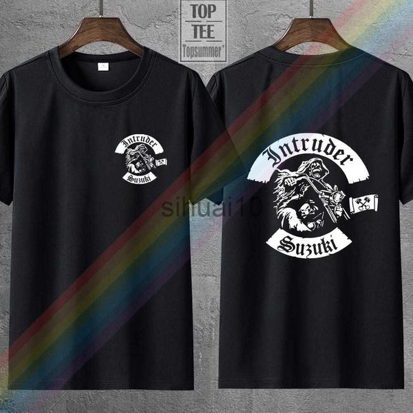 Erkek Tişörtleri Suzuki Intruder Cruiser Chopper Motosiklet Rockers Erkek Tişört Kadın Tshirt J230731