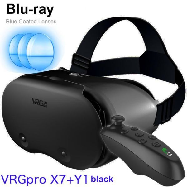 Óculos VR VRGPRO X7 3D Headset Capacete de realidade virtual para smartphones Lentes de telefone com controladores Fones de ouvido de 5 a 7 polegadas 230801