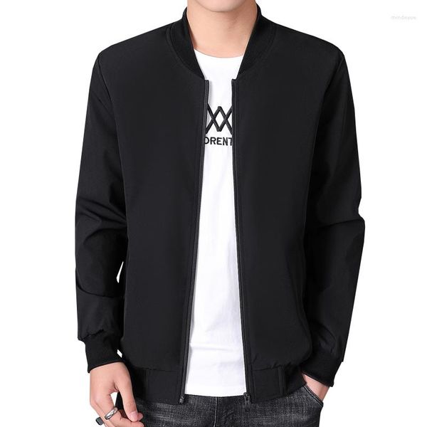 Männer Jacken Männer Herbst Mantel Herren Jacke Dünne Business Casual Einfarbig Oberbekleidung Mode Kleidung Plus Größe M-5XL