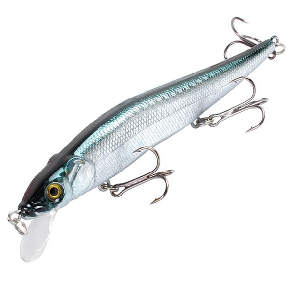 Köder lockt 1 Stück 115 mm 14 g Minnow-Angelköder Isca künstlicher harter Köder Trolling Wobbler auf Hecht Kurbelköder Pesca Karpfen Peche Tackle 230801