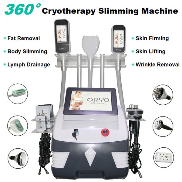 Многофункциональное 360 Крио оборудование для похудения криолиполиз лимфатический дренаж липолазер