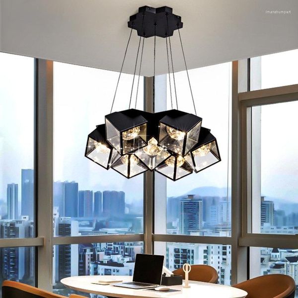 Kronleuchter Kronleuchter Licht Nordic Luxus Stern Glas Ball Design Küche Esszimmer Wohnzimmer Wohnkultur Innen Saug Hängen Anhänger Lampen