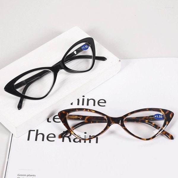 Sonnenbrille Elegante Anti-Blau-Brille für Frauen Mode Cat Eye Einzigartiges Design Myopie Lesen 2023 Weiblich Täglich Pendeln Chic Wear