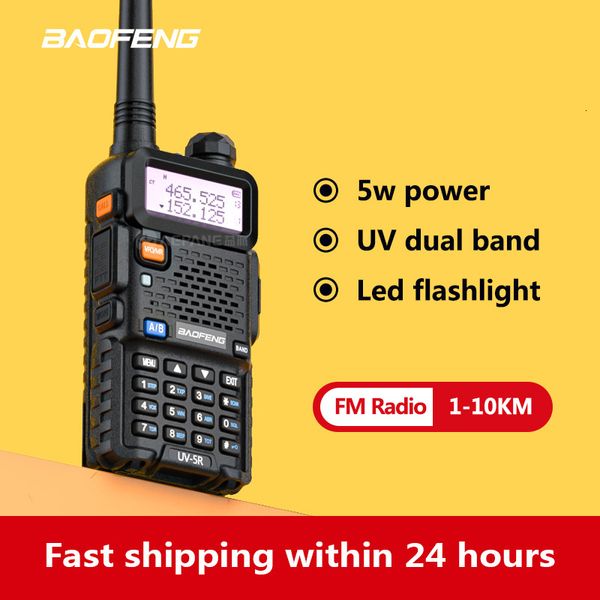 Walkie Talkie Original Baofeng UV 5R Dual Band UHF VHF 136 174 МГц 400 520 МГц FM HAM Двухчастотный радио Baofeng UV 5R Walkie Talkies 230731