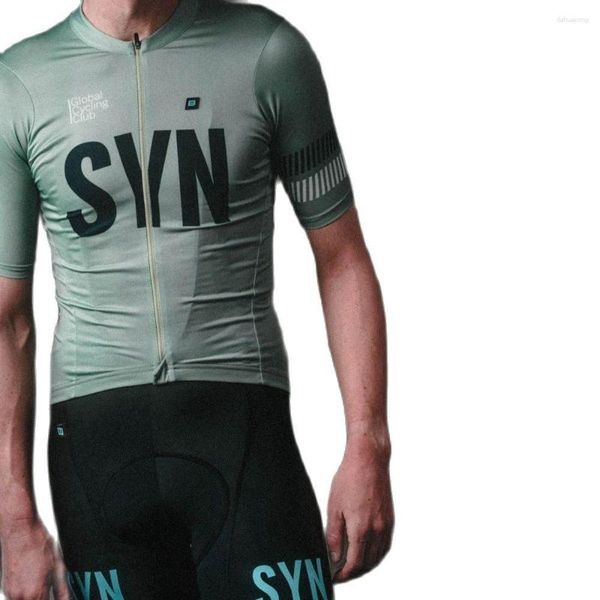 Yarış Ceketleri 4-Color Syn Takım Yarışı MTB Jersey 2023 Yüksek Kaliteli Mavi Beyaz Kısa Kollu Bisiklet Takımı Erkekler En İyi Spor Giyim