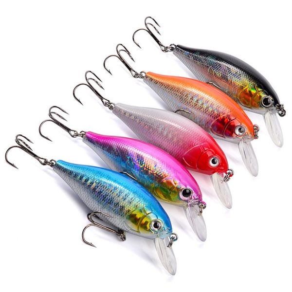 Isca de pesca de manivela artificial gordinha 13g 7cm Natação rasa pintada com arco-íris Rattlin isca de pesca baixo pequeno Crankbaits188x