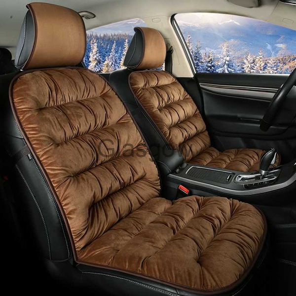 Assentos de carro reunindo capa de assento de carro dianteiro almofada de pelúcia almofada de proteção confortável tapete de inverno quente capa de cadeira automática acessórios x0801
