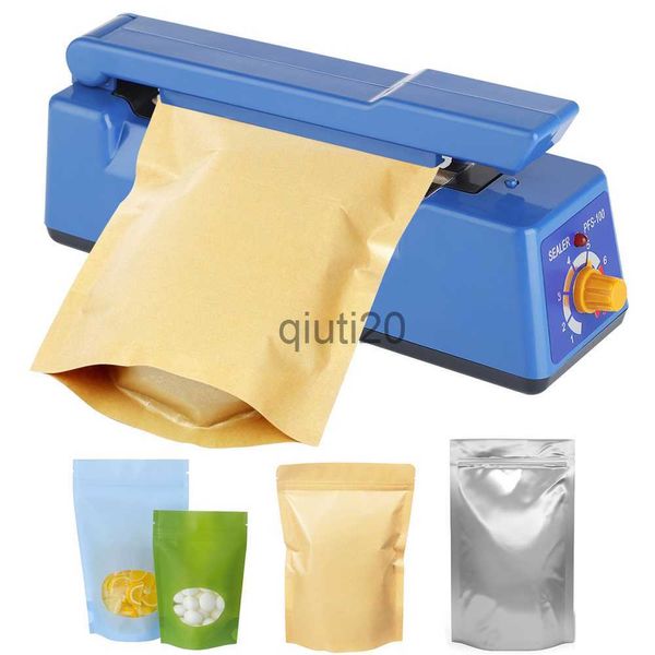 Macchina per sigillare gli alimenti sottovuoto Macchina per sigillare il calore elettrica Sigillatrice a caldo Pressa manuale Sacchetto di plastica per alimenti sottovuoto Sigillatore a impulsi Macchina per l'imballaggio per la cucina domestica x0801