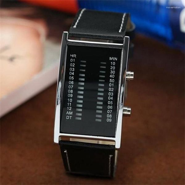 Нарученные часы 1102 мужская светодиодная мода двойной световые световые электронные часы
