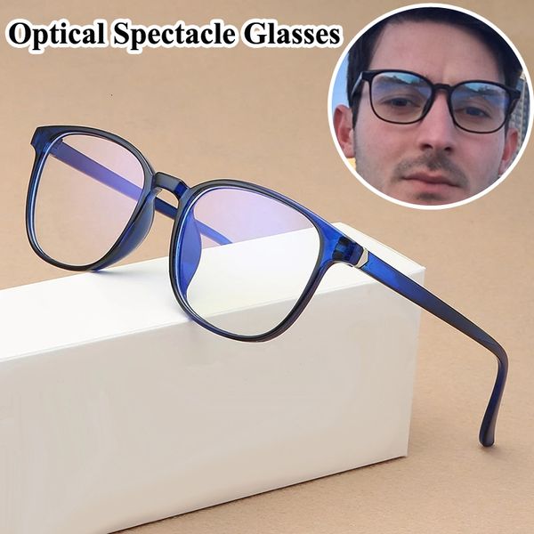 Montature per occhiali da sole Occhiali da lettura anti luce blu Occhiali per computer Occhiali Retro Montatura rotonda Protezione per gli occhi Occhiali da vista Uomo Unisex 230801
