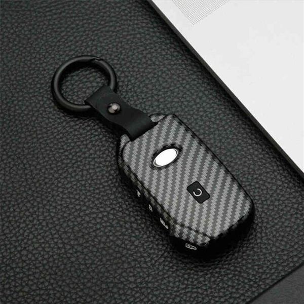 Estojo bon Fiber para Kia Sportage Ceed Sorento Cerato Forte Seltos Telluride Holder Car Key Cover Accessories296C