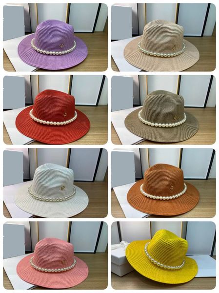 Лучшие дизайнерские классические модные сеть красная жемчужная соломенная шляпа Lady Lase Travel Sun Block Flat соломенная косона