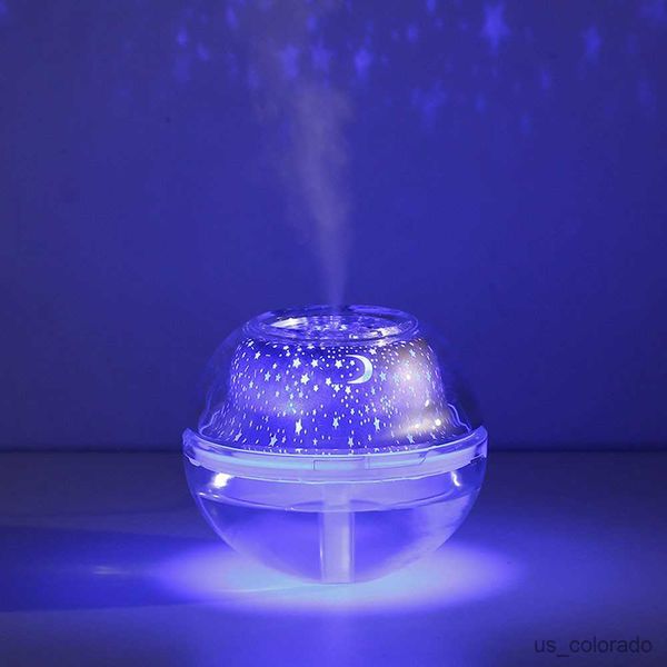 Umidificatori Diffusore umidificatore per aromi Usb con lampada per proiettore a stella Umidificatore per nebulizzatore ad ultrasuoni con lampada per atmosfera Home R230801